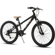 HH HILAND Hiland 20/24 Inch Kids Mountain Bike Shimano 7-Speed for Youth with Aluminum Alloy Frame Suspension Fork Commuter City Bicycle