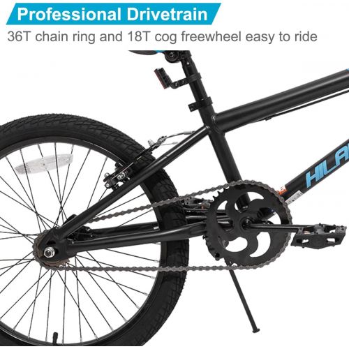  HH HILAND Hiland BMX Bike,20/24/26 inch,Beginner-Level to Advanced Riders with 2 Pegs for Kids Adults, Multiple Colors