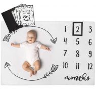 HH Henry Hunter Henry Hunter Baby Monthly Milestone Blanket with Frame & Milestone Cards | Photography Prop for...