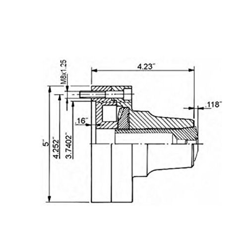  HHIP 3900-4715 5C Collet Chuck, D1-4 Spindle, 6,000 RMP