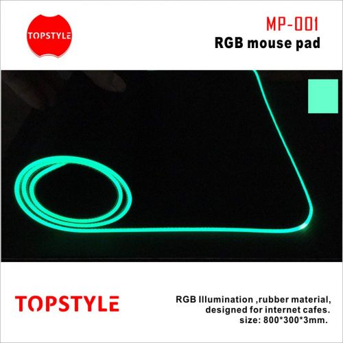  HHRONG Luminous Gaming Mouse pad RGB Full Color 16.8 Million Color Bright Luminous Large Table mat 8003004 (mm) Non-Slip Rubber Base - Extended LED Mouse pad