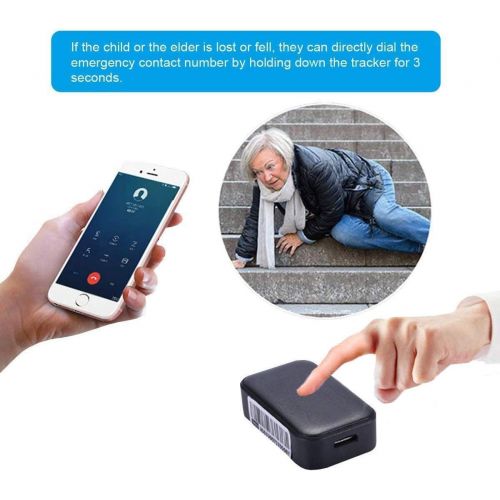  HHSW GPS Tracker, Mini Portable GPS Location Tracker Positioning SOS 2G GMS Finder for Elder Children Car Dogs Cats Pets