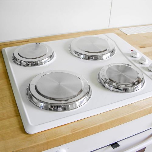  [아마존베스트]HI 4 x Cooker Cover Plates with A diameter of 1721 CM Stainless Steel Oven Cover Plates-Hob Stove