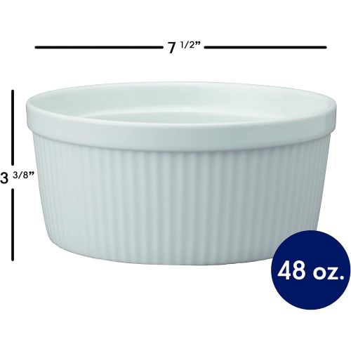  HIC+Harold+Import+Co. HIC Souffle, Fine White Porcelain, 7.5-Inch, 48-Ounce, 1.5-Quarts Capacity: Souffle Dishes: Kitchen & Dining