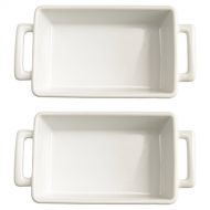 HIC+Harold+Import+Co. HIC Harold Import Co White Porcelain 8.5 x 5.5 Inch Individual Lasagna Pan, Set of 2: Kitchen & Dining