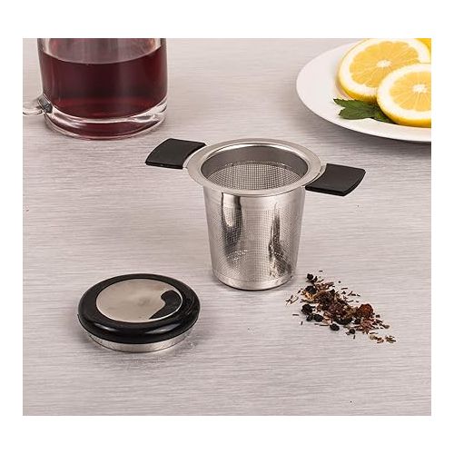  HIC Kitchen Brew In Mug Tea Infuser, 18/8 Stainless Steel, 4-Ounce Capacity