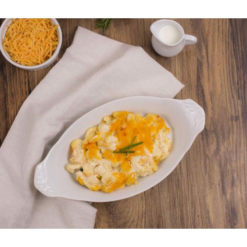  HIC Kitchen HIC Harold Import Co. HIC Porcelain Oval Au Gratin (Set of 3), 1 EA, White