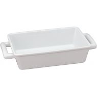 HIC Kitchen HIC Oblong Rectangular Baking Dish Roasting Individual Lasagna Pan, Fine White Porcelain, 8.5-Inches x 5.5-Inches x 2.5-Inches