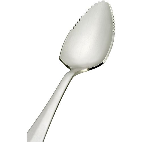  HIC Kitchen HIC Harold Import Co. Grapefruit Dessert Spoons with Pointed Tip and Serrated Edge (Set of 2), 6, Stainless Steel