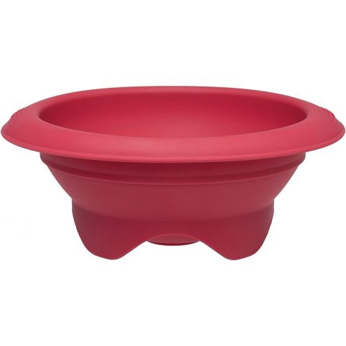  [아마존베스트]HIC Harold Import Co. Rose Levy Beranbaum’s Baking Bowl Double Boiler, European-Grade Silicone, Red, 1.5-Quarts (6-Cups) Capacity