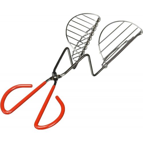  [아마존베스트]HIC Harold Import Co. Taco Shell Tong, Steel, For Making Homemade Taco Shells, Red