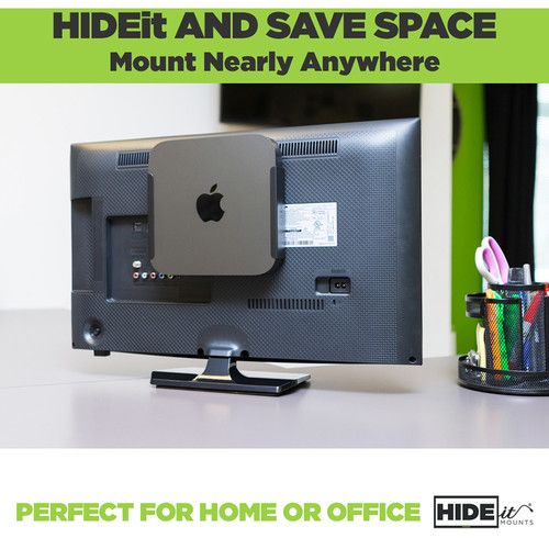  HIDEit Mounts MiniU Wall Mount for Apple Mac mini (Black)