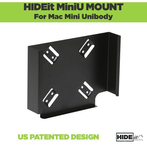  HIDEit Mounts MiniU Wall Mount for Apple Mac mini (Black)