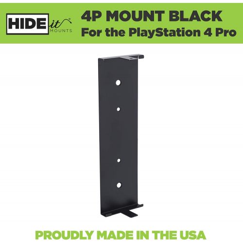  [아마존베스트]HIDEit Mounts HIDEit 4P PS4 Pro Wall Mount - PlayStation 4 Pro Mount (Black) - HIDEit Behind the TV or DISPLAYit - Made in the USA and Trusted Worldwide Since 2009 - Search afterHIDEit on Social