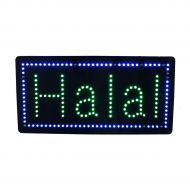 HIDLY LED Halal Sign, Super Bright LED Open Sign Electronic Billboard Bright Advertising Board Flashing Window Display Sign, Store Sign, Business Sign, 24 x 12 inches