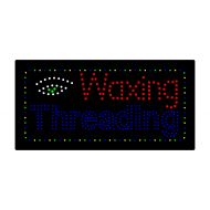 HIDLY LED Waxing Open Light Sign Super Bright Electric Advertising Display Board for Eyebrow Eyelash Threading Facial Message Business Shop Store Window Bedroom 24 x 12 inches