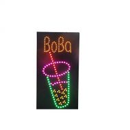 HIDLY LED Boba Tea Open Light Sign Super Bright Electric Advertising Display Board for Juice Bar Bubble Tea Smoothie Coffee Cafe Business Shop Store Window Bedroom Decor 24 x 12 inches