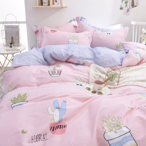  HIGHBUY 3 Piece Kids Duvet Cover Set Full Soft Cotton Animal Printed Bedding Duvet Cover for Children Girls Rabbit Elephant Pattern Comforter Cover Modern Boys Bedding Set Queen, f