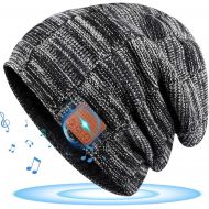 [아마존베스트]HIGHEVER Bluetooth Hat, Rechargeable Unisex Bluetooth Beanie, Removable Wireless Earphone hat, mens gifts with Control Panel, Charges via USB, Unique & Delightful for Your Friends, birthday