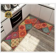 HIGOGOGO 2 Piece Non-Slip Kitchen Mat Rubber Backing Doormat Runner Rug Set, Kids Area Rug Bedroom Rug 15x47+15x23