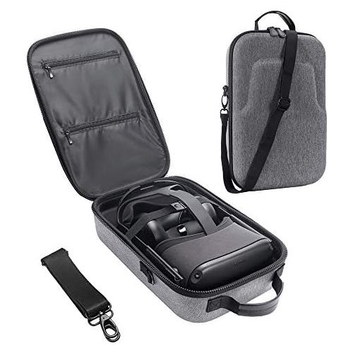  [아마존베스트]HIJIAO Hard Travel Case for Oculus Quest VR Gaming Headset and Controllers Accessories Waterproof Shockproof Carring case (Gray)