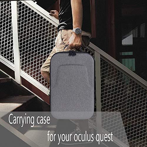  [아마존베스트]HIJIAO Hard Travel Case for Oculus Quest VR Gaming Headset and Controllers Accessories Waterproof Shockproof Carring case (Gray)