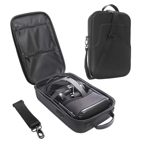  HIJIAO Hard Travel Case for Oculus Quest VR Gaming Headset and Controllers Accessories Waterproof Shockproof Carring case (Black)