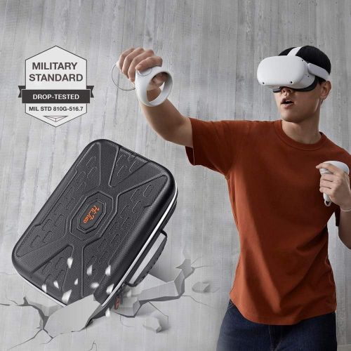  [아마존베스트]HIJIAO Hard Case for Oculus Quest 2 and Oculus Quest and Controllers Accessories Waterproof Durable Enough Carring Case (Black New)