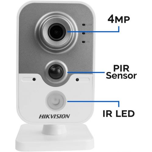  HIK Hikvision DS-2CD2442FWD-IW 4MP 2.8mm IP PoE Indoor IR Wireless WiFi Cube Camera with WDR  English Retail Version