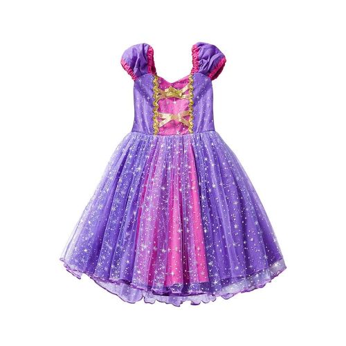  HILEELANG Princess Elsa Bell Snow Sophia Dress Up Girl Halloween Costume Christmas Birthday Party Cosplay Dress