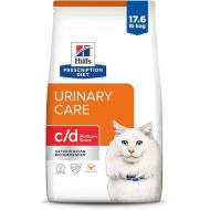 Hill's Prescription Diet c/d Multicare Stress Urinary Care with Chicken Dry Cat Food, Veterinary Diet, 17.6 lb. Bag