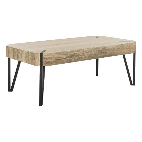  HILLENBRAND Safavieh COF7003A Home Collection Liann Multi Brown Rustic Midcentury Wood Top Coffee Table,