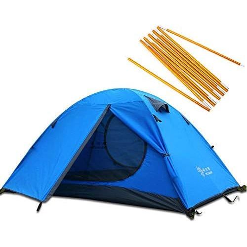  HILLMAN 3-4 Season 2 3 Person Lightweight Backpacking Tent Windproof Camping Tent Awning Family Tent Two Doors Double Layer with Aluminum rods for Outdoor Camping Family Beach Hunting Hiki