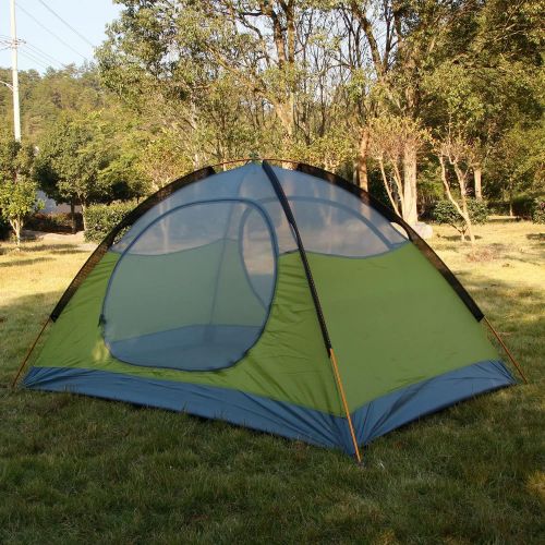  HILLMAN 3-4 Season 2 3 Person Lightweight Backpacking Tent Windproof Camping Tent Awning Family Tent Two Doors Double Layer with Aluminum rods for Outdoor Camping Family Beach Hunting Hiki