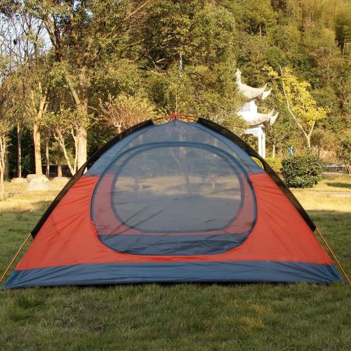  HILLMAN 3-4 Season 2 3 Person Lightweight Backpacking Tent Windproof Camping Tent Awning Family Tent Two Doors Double Layer with Aluminum rods for Outdoor Camping Family Beach Hunting Hiki