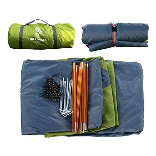  HILLMAN 3-4 Season 2 3 Person Lightweight Backpacking Tent Windproof Camping Tent Awning Family Tent Two Doors Double Layer with Aluminum rods for Outdoor Camping Family Beach Hunting Hiki