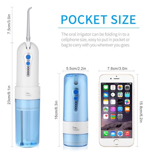  HIMALY Cordless Water Flosser Oral Irrigator - Portable Rechargeable Professional Dental Water...