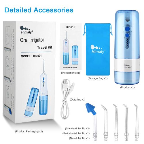  HIMALY Cordless Water Flosser Oral Irrigator - Portable Rechargeable Professional Dental Water...