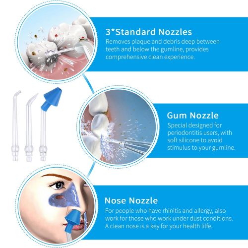  HIMALY Cordless Water Flosser Oral Irrigator - Portable Rechargeable Professional Dental Water...