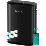 HIMOX Smart Air Purifier for Home Office Extra Large Room Max to 2000 Sq. Ft Medical H13 HEPA Filter Purifier for COVID Virus Asthma Allergy Pollen Pets Dander, 20db Filtration Sys
