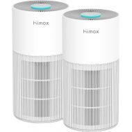 HIMOX HEPA Air Purifier for Home Large Room, Remove 99.97% of Allergy Virus Bacteria Pollen Dust Mold, Super Quiet 20dB Air Purifier for Smoke Allergies Pets Odor with LED Mood Lig