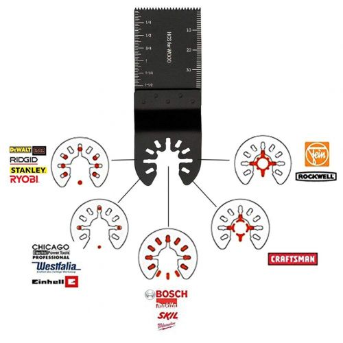  HINMAY Oscillating Saw Blades, Wood Oscillating Multifunctional Quick Release Saw Blades, Universal Multi-Tool Cutting High-Carbon Steel Kit Fits Dewalt, Porter Cable, Rockwell and More (