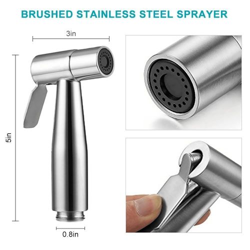  [아마존베스트]Cloth Diaper Sprayer for Toilet, HIPPIH Handheld Bidet Sprayer, Toilet Bidet Sprayer Kit, Diaper Washer with Premium Stainless Steel, Upgraded