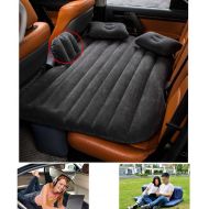 HIRALIY FLY5D Car Air Mattress Travel Bed Car Back Seat Cover Inflatable Mattress Air Bed Black with Gear