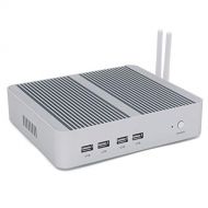 HISTTON Fanless 7th Gen. I3 CPU Mini Desktop Computer, 4K Nettop with 8GB RAM, 512GB SSD, HDMI, VGA, 4USB 3.0/2.0, WiFi, Metal Case, Windows 10 Pro