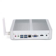 HISTTON 8th Generation Fanless Mini PC Desktop PC Intel Core i5 Processor Windows 10 Pro (64 bit) Desktop Computer DDR4 8GB RAM, 128GB SSD Support 2.5 SSDmSATA SSDGigabit Etherne