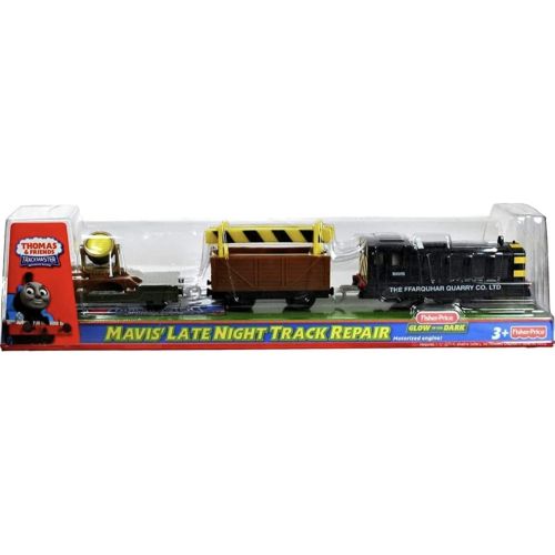  HIT Trackmaster Railway System - Thomas and Friends Motorized Road and Rail Battery Powered Tank Engine : Mavis the Quarry Diesel with Crane and Flatbed