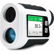 HITBOX Golf Rangefinder with Wide HD LCD Display 656 Yards 6X Magnification Scan Slope Distance Speed Measuring Pin-Seeker Flag-Lock Voice Data Storage Laser Range Finder for Hunti