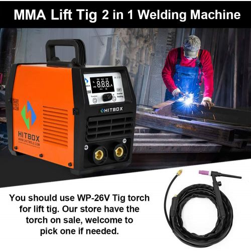  HITBOX ARC Welder ARC160A Stick Welding Machine Digital Inverter Welder 220V DC Lift TIG Portable Welding Machine