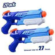 HITOP Water Guns for Kids, 2 Pack Super Squirt Guns Water Soaker Blaster 300CC Toys Gifts for Boys Girls Children Summer Swimming Pool Beach Sand Outdoor Water Fighting Play Toys